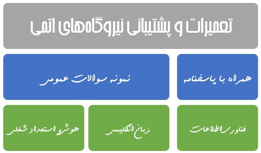 تعمیرات و پشتیبانی نیروگاه های اتمی